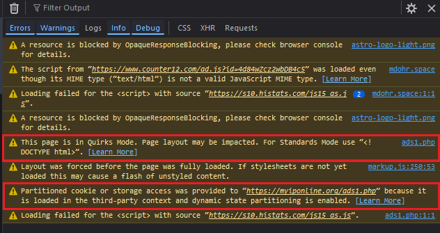 What the developer tools revealed